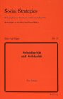 Buchcover Subsidiarität und Solidarität