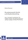 Buchcover Die parlamentarische Sprache in der Ratsberichterstattung