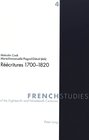 Buchcover Réécritures 1700-1820