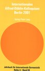 Buchcover Internationales Alfred-Döblin-Kolloquium, Berlin 2001
