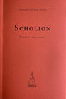 Buchcover Scholion 12/13, 2020/21