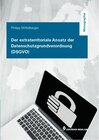 Buchcover Der extraterritoriale Ansatz der Datenschutzgrundverordnung (DSGVO)
