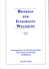 Buchcover Beiträge zur integralen Weltsicht XV 2000