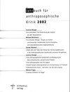 Buchcover Jahrbuch für Anthroposophische Kritik 2002