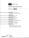 Buchcover Jahrbuch für Anthroposophische Kritik 2005
