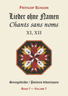 Buchcover Sinngedichte / Lieder ohne Namen XI, XII