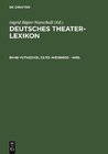 Buchcover Deutsches Theater-Lexikon / Weisbrod - Wiel