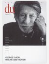 Buchcover du - Zeitschrift für Kultur / George Tabori