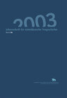 Buchcover Jahresschrift für mitteldeutsche Vorgeschichte / Jahresschrift für mitteldeutsche Vorgeschichte 86 (2003)