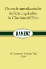 Buchcover Kamenzer Lessing-Tage / Deutsch-amerikanische Aufklärungskultur in Cincinnati/Ohio
