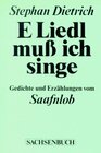 Buchcover E Liedl muss ich singe