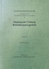 Buchcover Staatsarchiv Coburg. Reichskammergericht