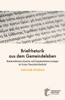 Buchcover Briefrhetorik aus dem Gemeindeleben
