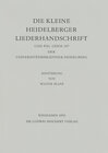 Buchcover Die kleine Heidelberger Liederhandschrift