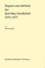Buchcover Register zum Jahrbuch der Karl-May-Gesellschaft 1970-1975