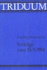 Buchcover Triduum - Vorträge zum 15.9.1984