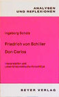 Buchcover Schiller,Friedrich - Don Carlos