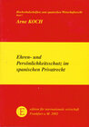 Buchcover Ehren- und Persönlichkeitsschutz im spanischen Privatrecht