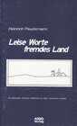 Buchcover Leise Worte fremdes Land