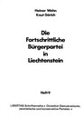 Buchcover Die Fortschrittliche Bürgerpartei in Liechtenstein