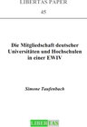 Buchcover Die Mitgliedschaft deutscher Universitäten und Hochschulen in einer EWIV