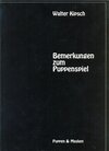 Buchcover Bemerkungen zum Puppenspiel