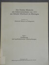Buchcover Der Oculus Memorie ein Güterverzeichnis von 1211 aus Kloster Eberbach im Rheingau / Einführung und quellenkritische Unte
