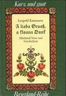 Buchcover A liaba Gruass, a kloana Dank