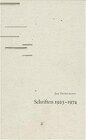 Buchcover Schriften 1925-1974
