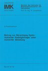 Buchcover Beitrag zur Berechnung hydrostatischer Radialgleitlager unter statischer Belastung