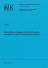 Buchcover Gleichteileanalyse und Ähnlichkeitsermittlung von Produktprogrammen