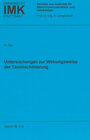 Buchcover Untersuchungen zur Wirkungsweise der Tauchschmierung