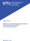 Buchcover Optimierung des Übertragungsverhaltens konischer Außenstirnräder mit kreuzenden Achsen