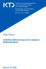 Buchcover Usability-Optimierung durch adaptive Bediensysteme
