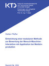 Buchcover Entwicklung einer modularen Methode zur Bewertung der Mensch-Maschine-Interaktion mit Applikation bei Medizinprodukten