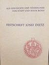 Buchcover Aus Geschichte und Volkskunde von Stadt und Raum Bonn