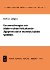 Buchcover Untersuchungen zur historischen Volkskunde Ägyptens nach mamlukischen Quellen