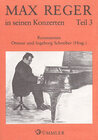 Buchcover Max Reger in seinen Konzerten