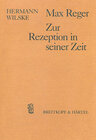 Buchcover Max Reger - Zur Rezeption in seiner Zeit