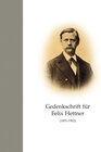 Buchcover Gedenkschrift für Felix Hettner (1851-1902)