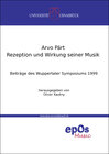 Buchcover Arvo Pärt - Rezeption und Wirkung seiner Musik