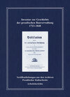 Buchcover Inventar zur Geschichte der preußischen Bauverwaltung 1723-1848