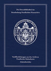 Buchcover Die Dienstbibliothek des Brandenburg-Preußischen Hausarchivs