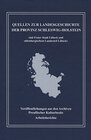 Buchcover Quellen zur Landesgeschiche der Provinz Schleswig-Holstein