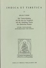 Buchcover Der Tantra-Katalog des Bu ston im Vergleich mit der Abteilung Tantra des tibetischen Kanjur