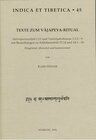 Buchcover Texte zum Vajapeya-Ritual