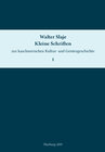 Buchcover Kleine Schriften zur kaschmirischen Kultur- und Geistesgeschichte. Band 1