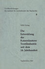 Buchcover Die Entwicklung der Kaiserslauterer Textilindustrie seit dem 18. Jahrhundert