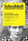 Buchcover SCHREIBHEFT 76: Thomas Kling: Das brennende Archiv