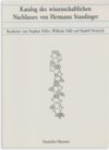 Buchcover Katalog des wissenschaftlichen Nachlasses von Hermann Staudinger